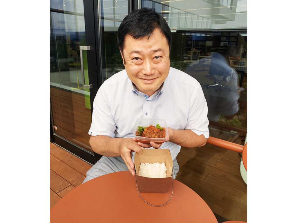 アナペコグルメ🍽和風ミネストローネとハンバーグのコラボ弁当！